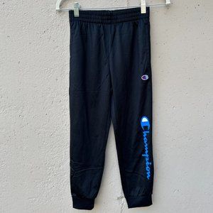 Champion Boys Athletic Soft fleece lined Jogger Casual Jersey Black Pants S NWOT